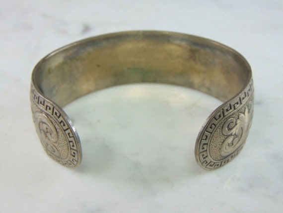 Womens Vintage Estate Sterling Silver Chinese Cuf… - image 3