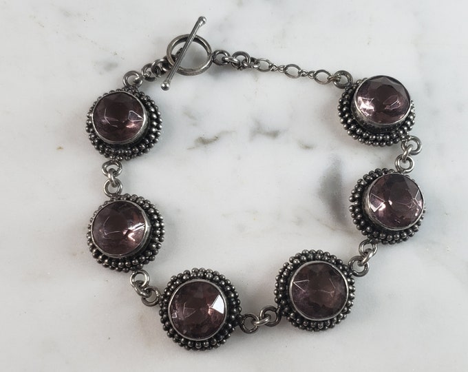 Womens Vintage Estate Sterling Silver Modernist Bracelet 28.3g E6470