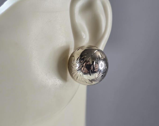 Womens Vintage Estate Sterling Silver Modernist Stud Earrings 4.1g E7979