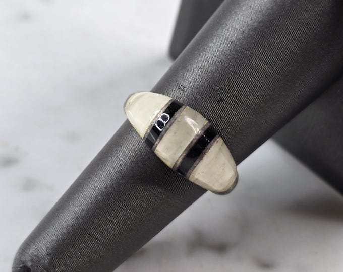 Womens Vintage Estate Sterling Silver Modernist Ring 3.2g E7109