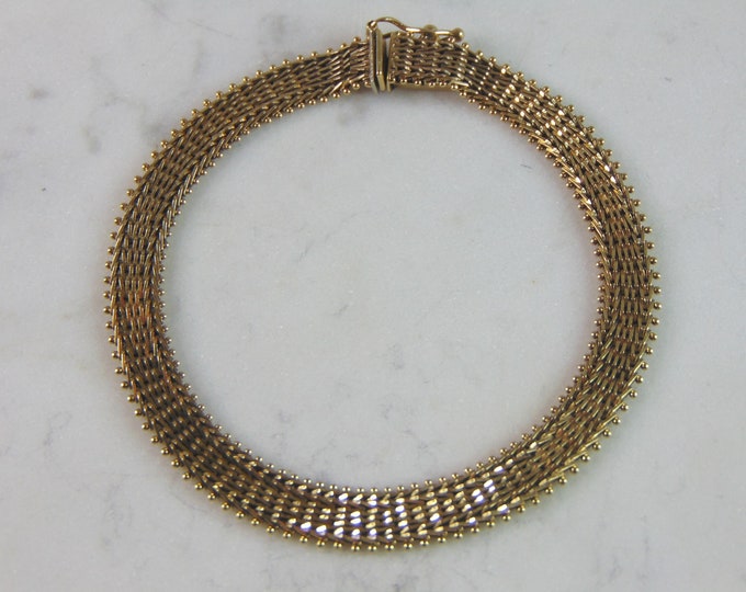 Womens Vintage Estate 14K Yellow Gold Bracelet 11.7g E794