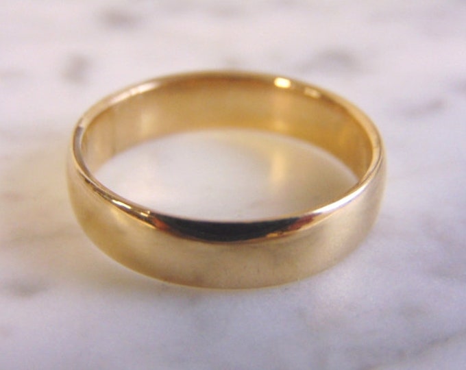 Vintage Estate 10K Yellow Gold Band Wedding Ring 5.7g E4004