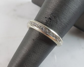 Womens Vintage Estate 14k White Gold Diamond Ring 3.9g #E6262