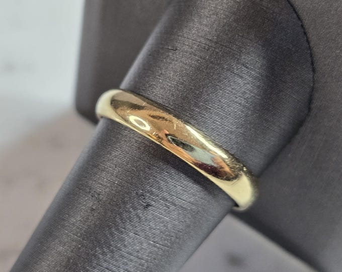 Mens Vintage Estate 10K Yellow Gold Band Wedding Ring 3.1g E7444