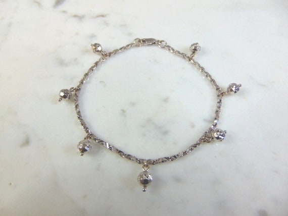 Womens Vintage Estate 18K White Gold Bracelet 7.2g