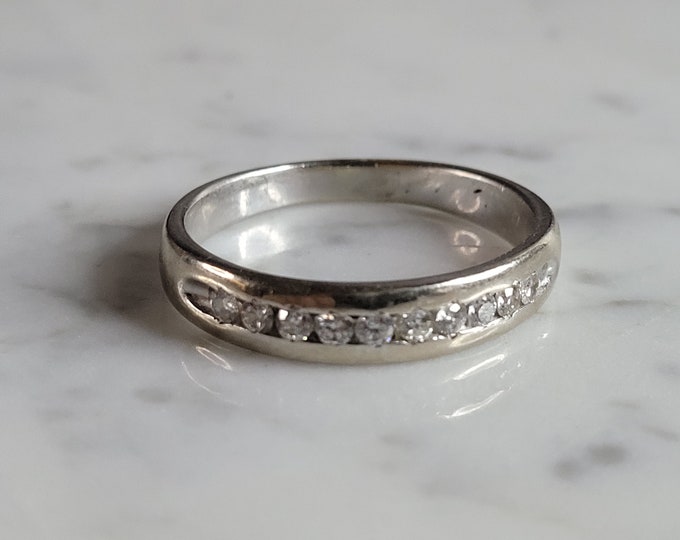 Mens Vintage Estate 10k Yellow Gold Diamond Ring 5.7g #E7080