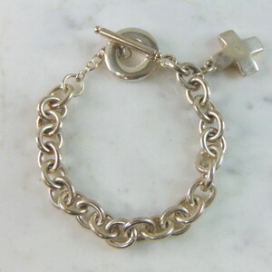 Womens Vintage Estate Sterling Zilveren Bedel armband 31.6g E5705