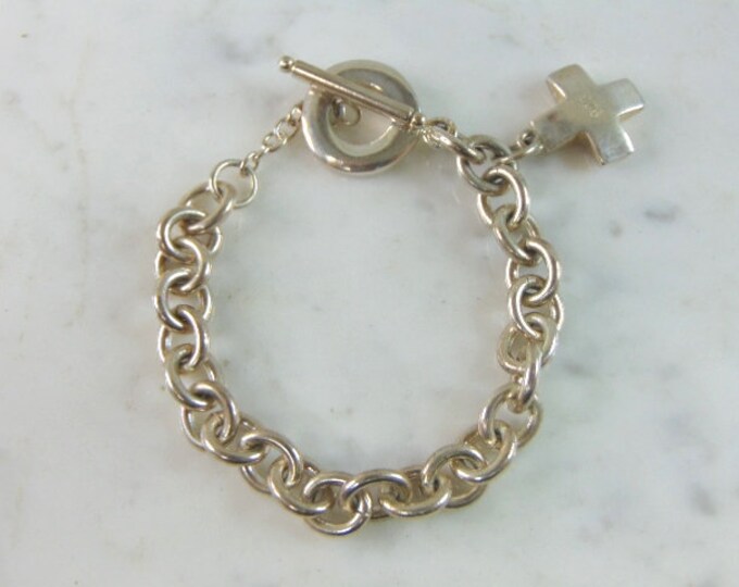 Womens Vintage Estate Sterling Silver Charm Bracelet 31.6g E5705
