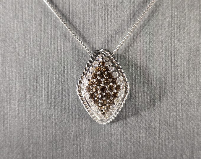 Womens Vintage Estate Sterling Silver Modernist Necklace 5.1g E1781