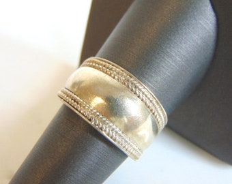 Womens Vintage Estate Sterling Silver Modernist Ring 6.2g E5631