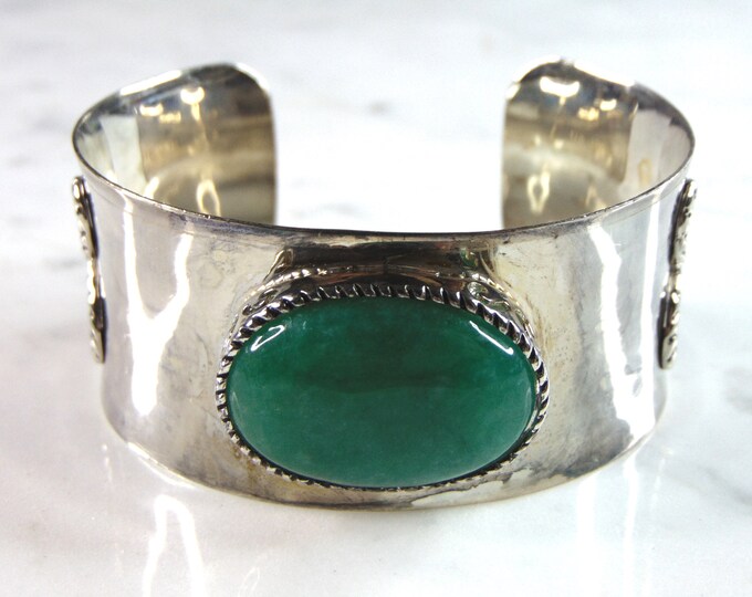 Womens Vintage Estate Sterling Silver Modernist Cuff Bracelet 43.3g E6357