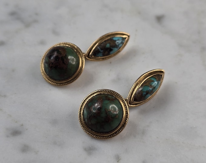 Vintage Estate 14k Yellow Gold Eilat Cufflinks 8.9g E3700