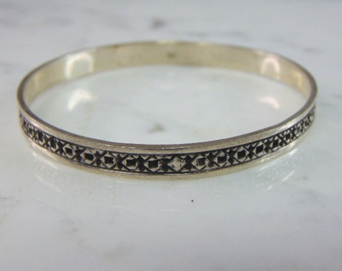 Womens Vintage Estate Sterling Silver Modernist Bracelet 14.1g E4360