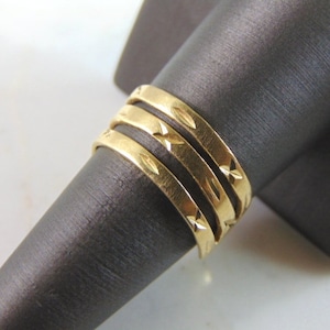 Womens Vintage Estate 14k Yellow Gold Modernist Ring 4.2g E4244
