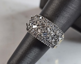 Womens Vintage Estate 10K Yellow Gold 1ct Diamond Ring 7.1g E7603