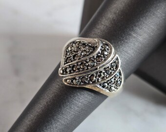 Womens Vintage Estate Sterling Silver Modernist Ring 5.0g E7422