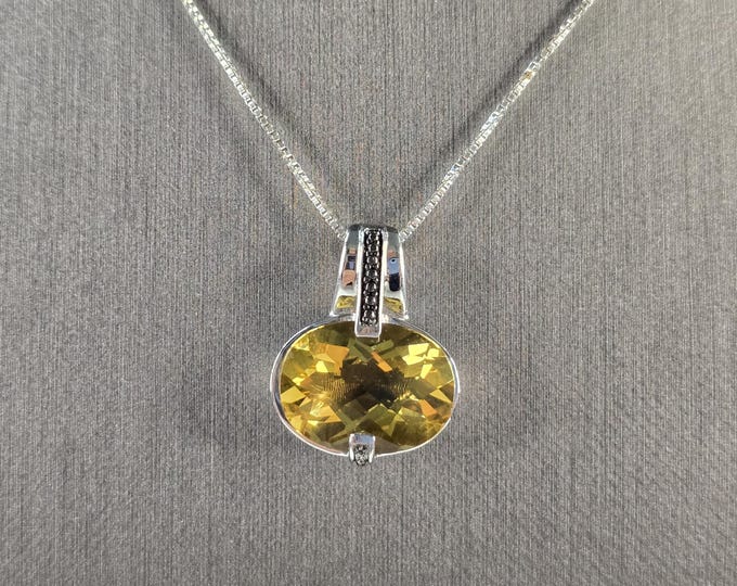 Womens Vintage Estate Sterling Silver Modernist Pendant Necklace 7.2g E7618