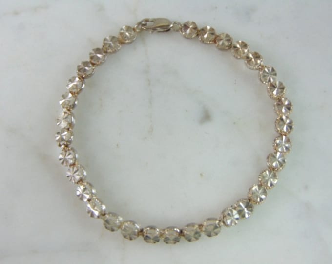 Womens Vintage Estate Sterling Silver Modernist Bracelet 5.3g E2258