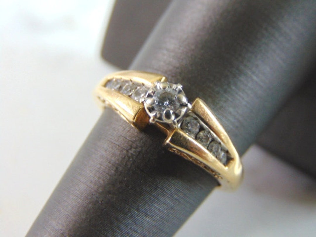 Buy Womens Vintage Estate 14k Gold Diamond Ring E2035 Online