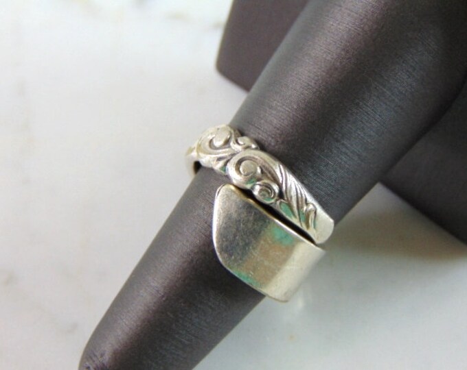 Womens Vintage Sterling Silver South Seas Community Spoon Handle Ring 7.3g E2158