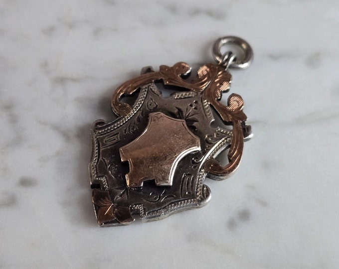 Vintage English Sterling Silver Watch Fob Medal 14.5g E7511