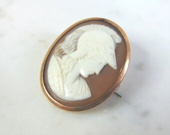Vintage Estate 14K Gold Portrait Monogram Brooch 7.4g E3203