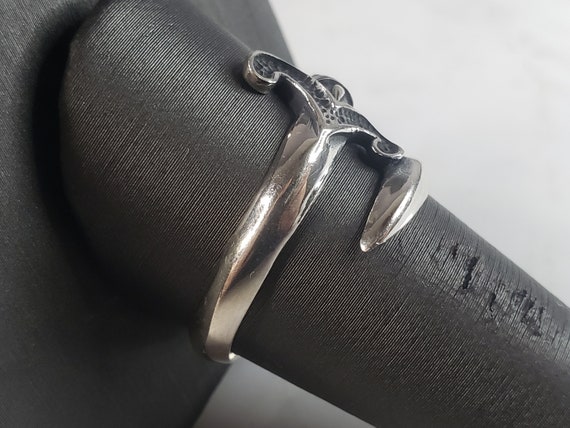 Mens Sterling Silver Arthurs Sword Ring 4.6g E6411 - image 2