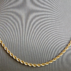 Vintage Estate 14K Yellow Gold Silk Rope Necklace 12.2g #E2087