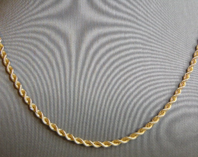 Vintage Estate 14K Yellow Gold Silk Rope Necklace 12.2g #E2087