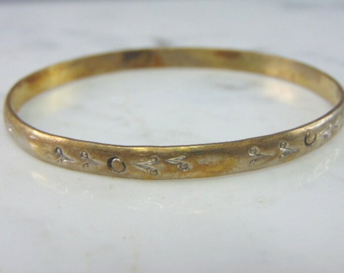 Womens Vintage Estate Sterling Silver Modernist Bracelet 15g E2294