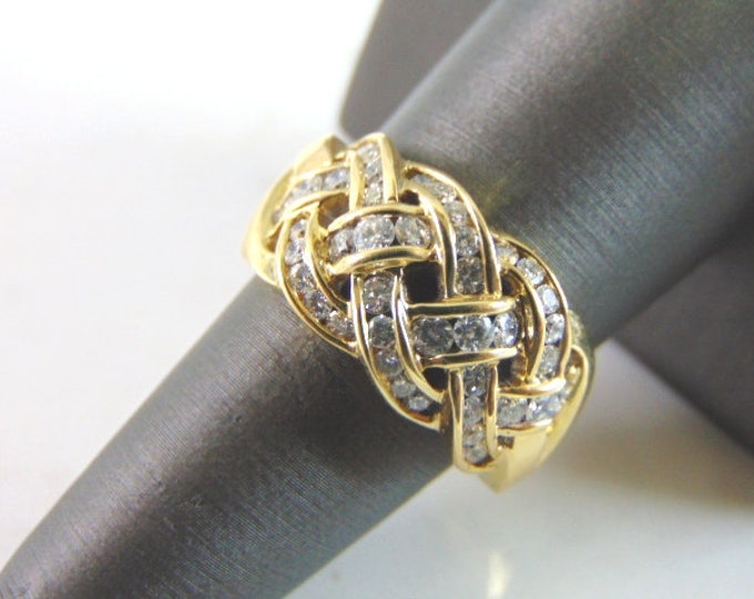 Womens Vintage Estate 14K Gold Diamond Ring, 9.6g E3394