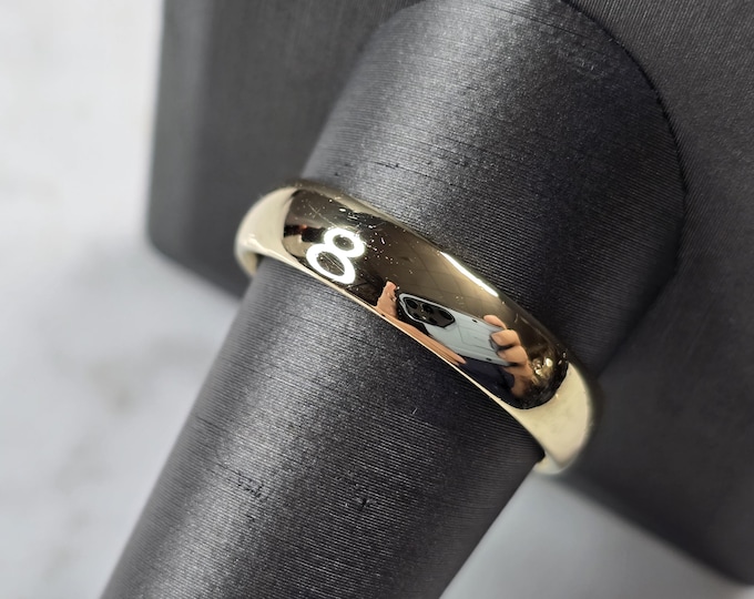 Mens Vintage Estate 14K Gold Wedding Band Ring 6.7g E2409