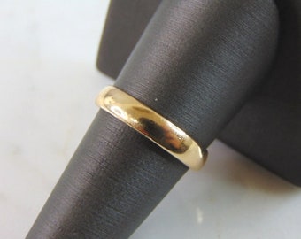 Mens Vintage Estate 14K Yellow Gold Band Wedding Ring 3.4g E2360