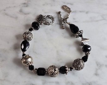 Womens Vintage Estate Sterling Silver Tres Jolie Bracelet 27.0g E7537