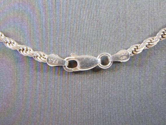 Womens Vintage Estate Sterling Silver Necklace w/… - image 3