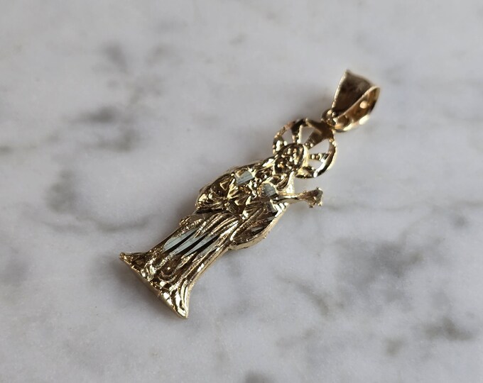 Vintage Estate 14K Yellow Gold Religious Pendant 1.8g #E7926