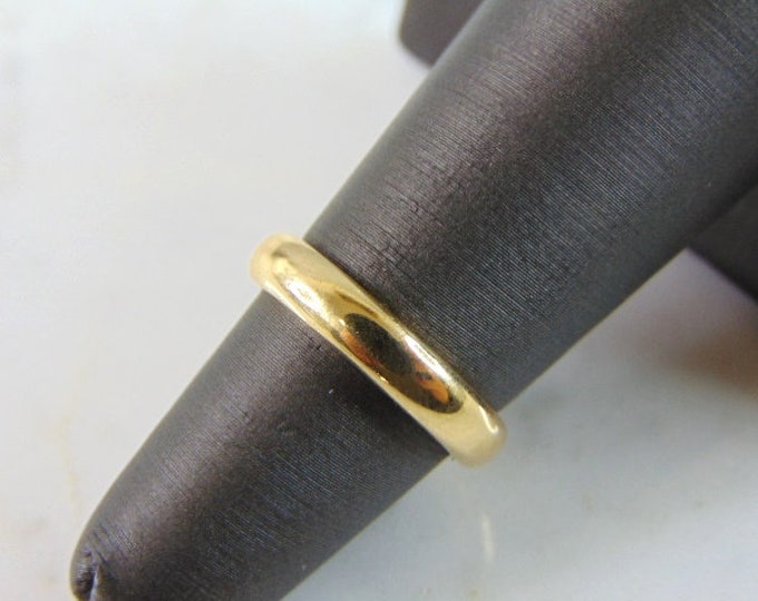 Womens Vintage Estate 14K Yellow Gold Band Wedding Ring 4.3g E2352