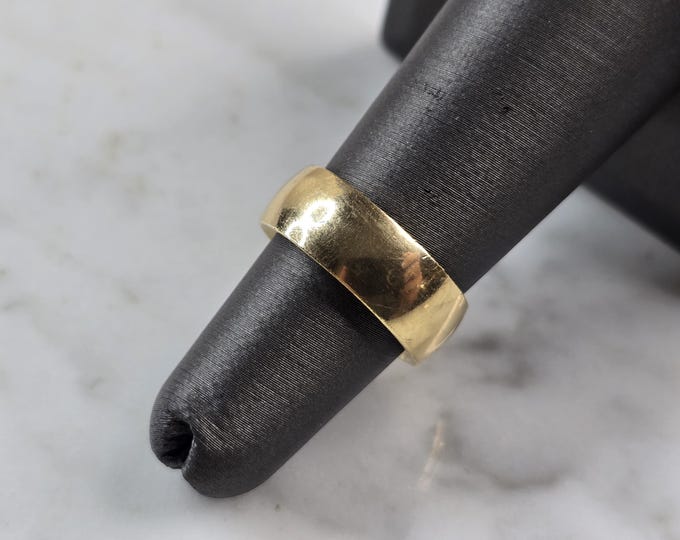 Womens Vintage Estate 14K Gold Wedding Band Ring 7.3g E5581