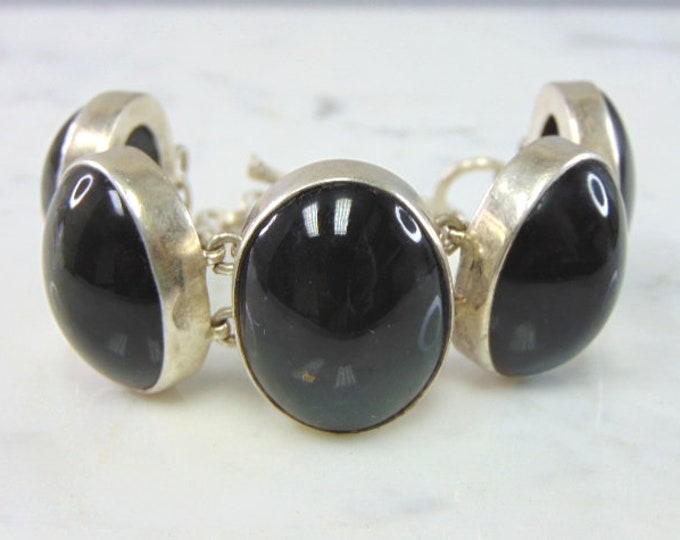 Womens Vintage Estate Sterling Silver Modernist Bracelet 79.0g E5568