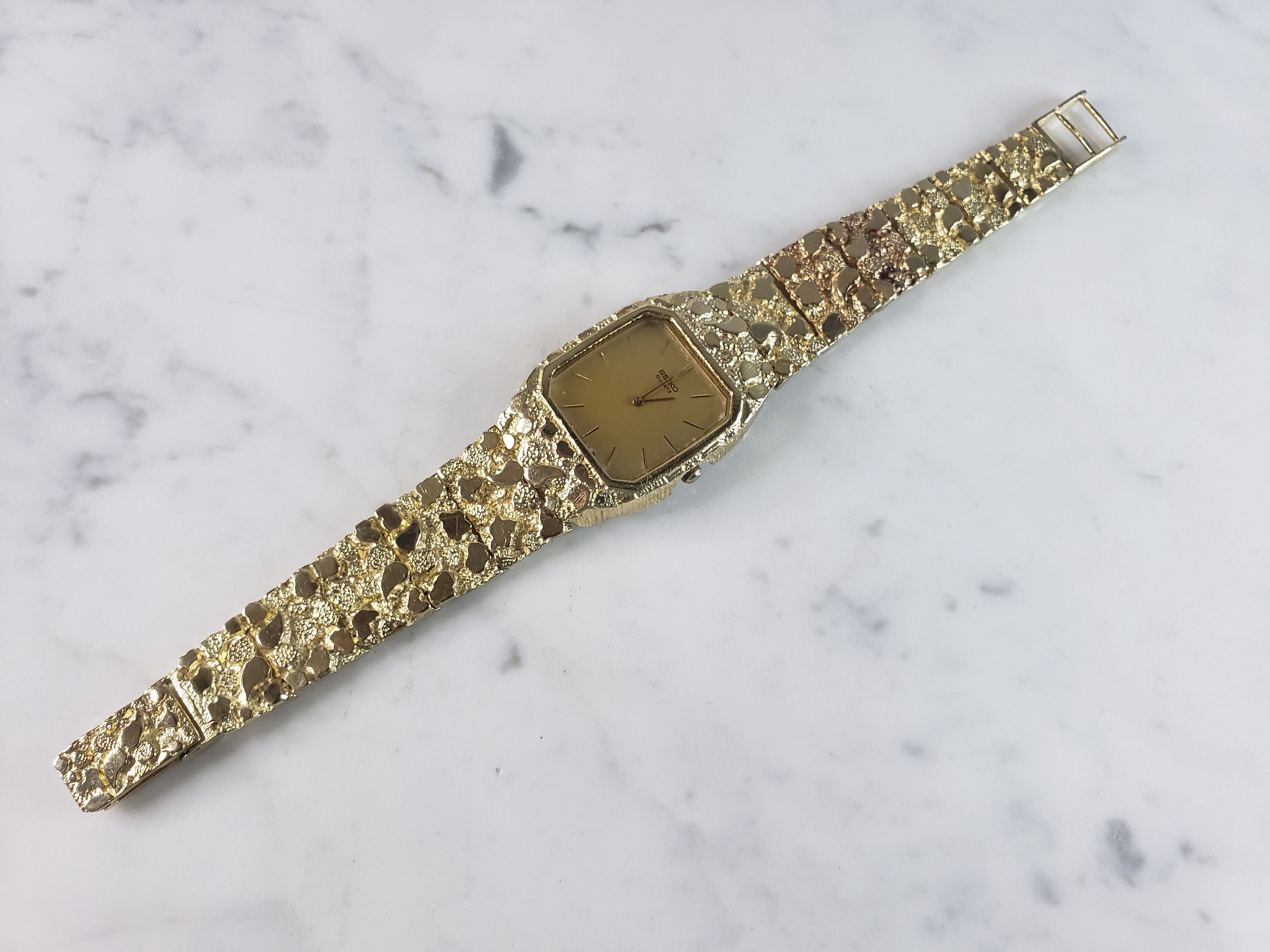 14k Seiko Watch - Etsy