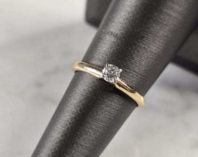 Womens Vintage Estate 14k Gold Diamond Engagement Ring 1.8g E1724
