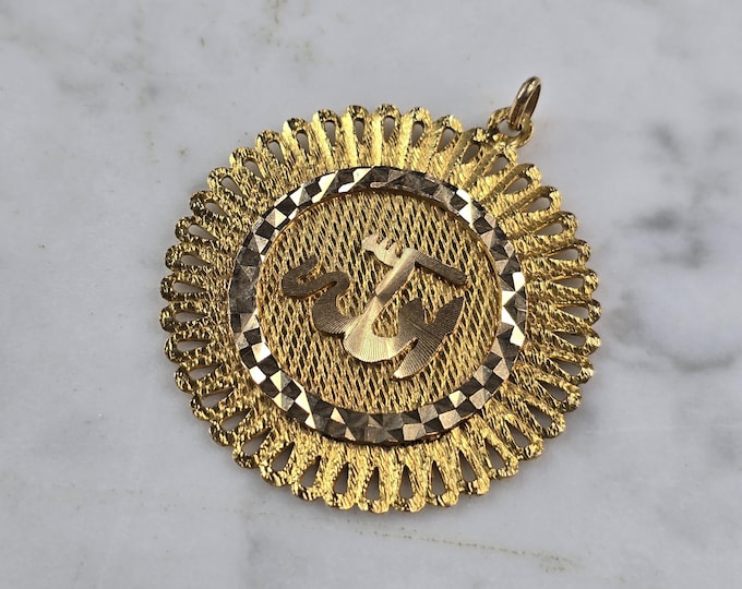 Vintage Estate 18k Gold Muslim Pendant 13.0g E979