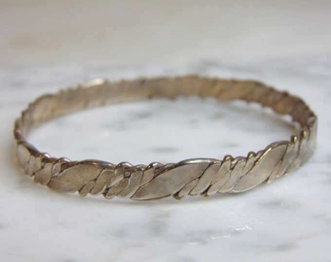 Womens Vintage Estate Sterling Silver Modernist Bracelet 18.1g E5029