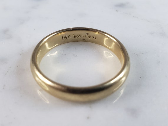Womens Vintage Estate 14K Yellow Gold Wedding Band Ring 4.4g E1233 