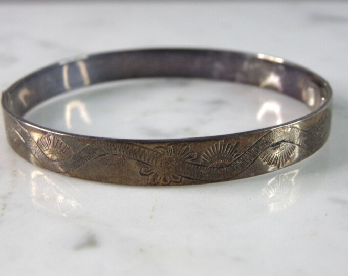 Womens Vintage Estate Sterling Silver Cuff Bracelet 21.2g E2580