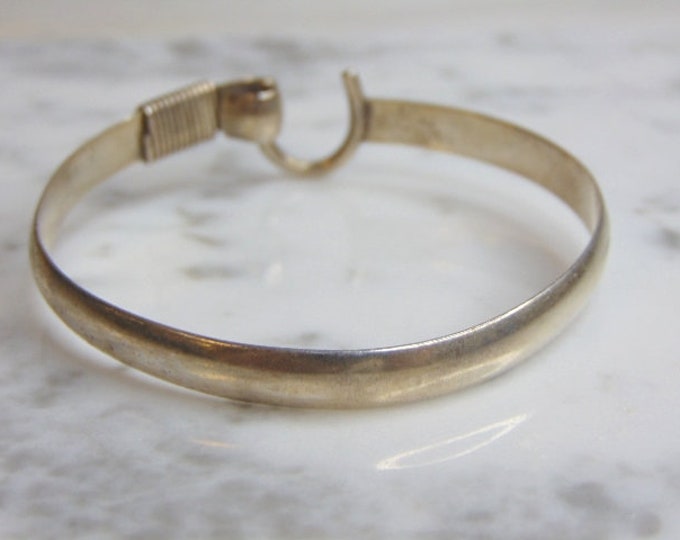 Womens Vintage Estate Sterling Silver Modernist Bracelet 18.1g E4867