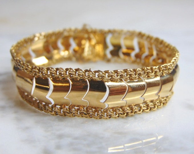 Lovely Womens Vintage Estate 18K Yellow Gold Chain Bracelet 20.2g E4844