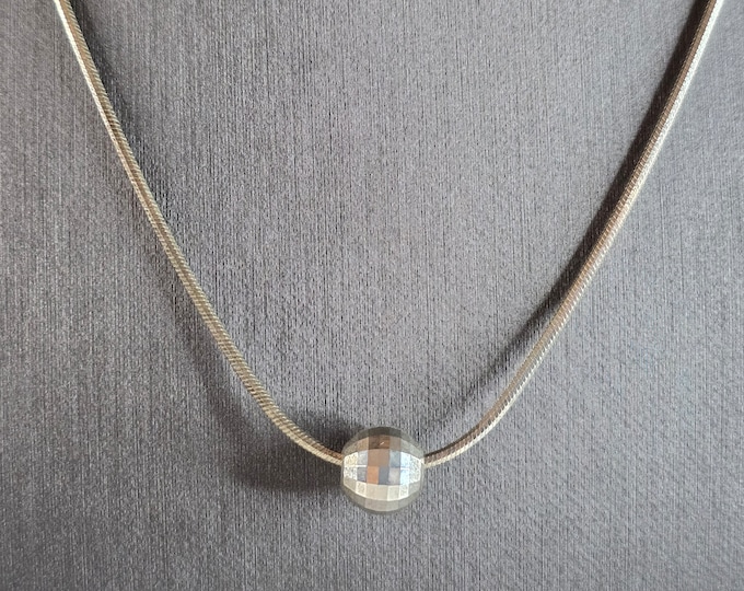 Womens Vintage Estate Sterling Silver Modernist Necklace 9.6g E7832
