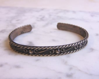 Estate Sterling Silver Cuff Bracelet 15.8g E3089