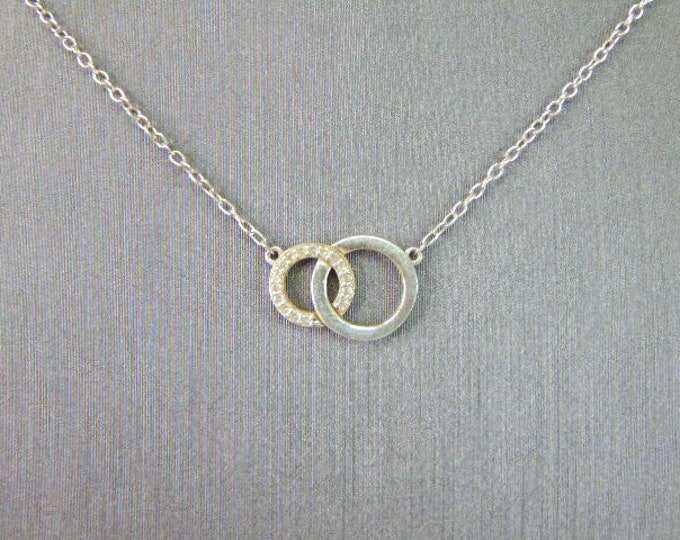 Womens Vintage Estate Sterling Silver Modernist Necklace 1.6g E5431